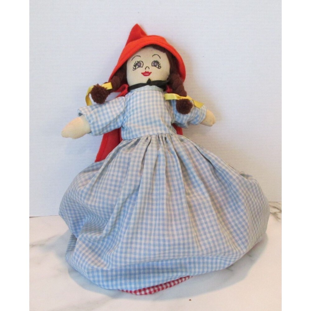 Vintage Topsy Turvy Little Red Riding Hood Grandma Wolf Flip Reverse Doll 14 in